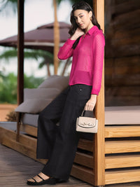 DressBerry Dobby Sheer Casual Shirt