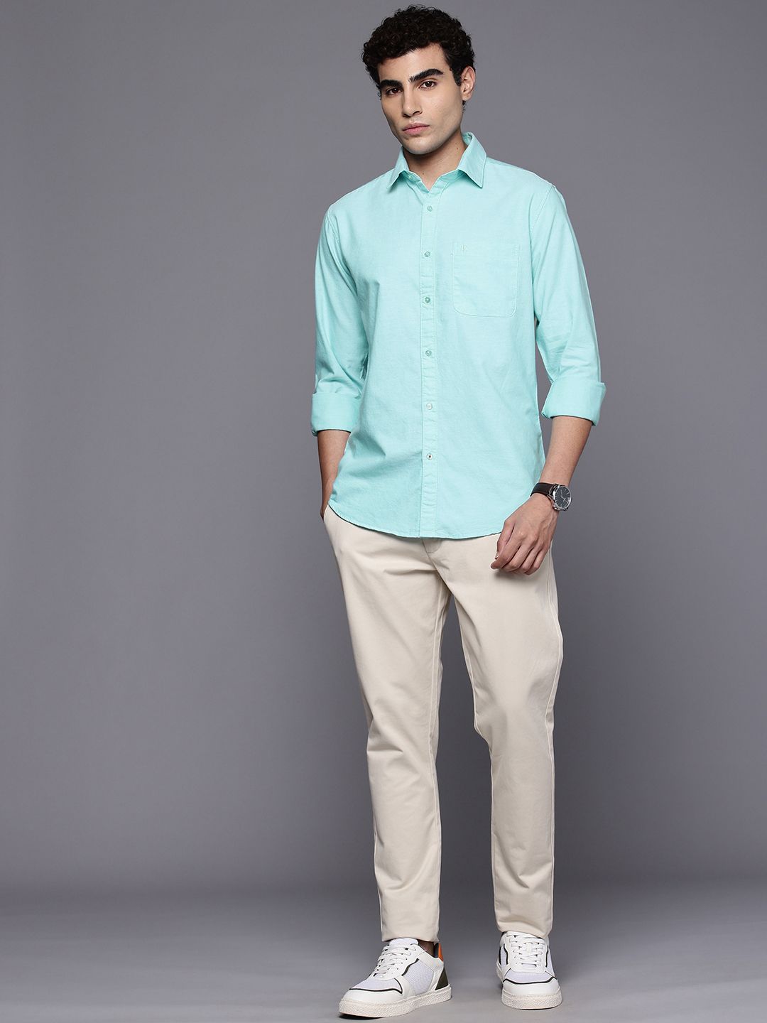Raymond Slim Fit Pure Cotton Casual Shirt