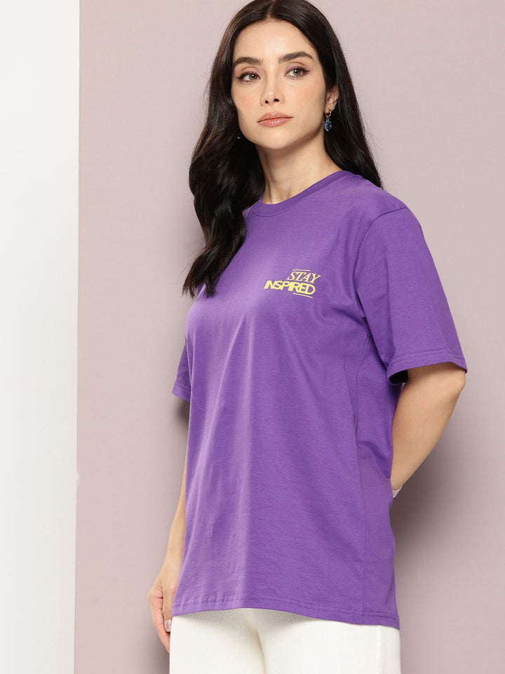 DILLINGER Typography Printed Oversized Pure Cotton T-shirt