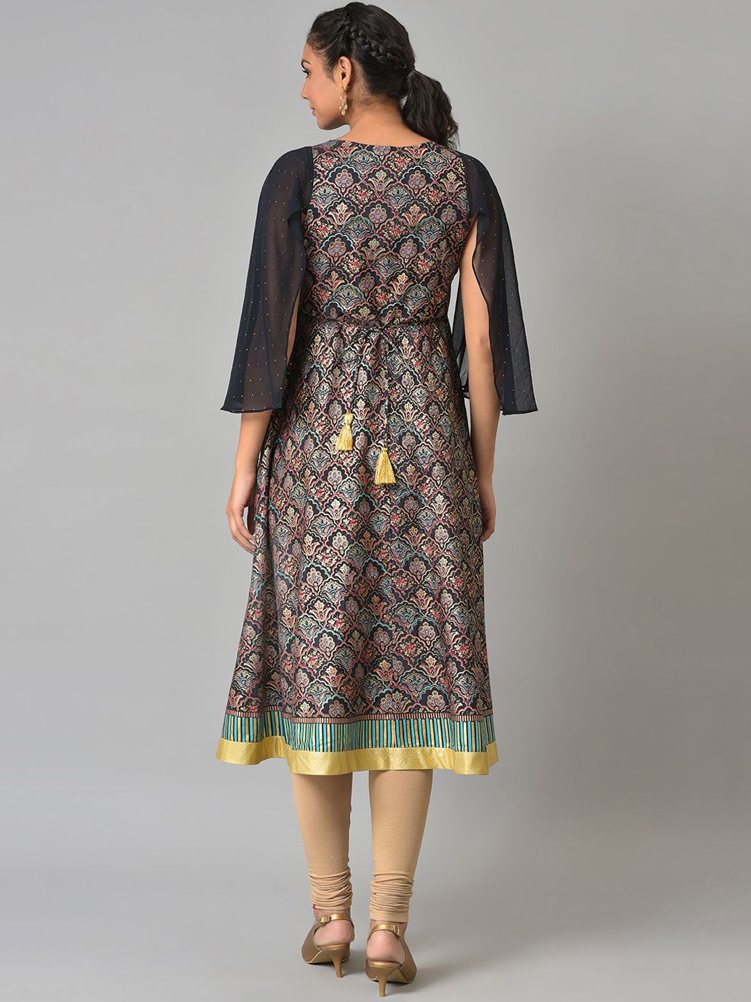 AURELIA Festive Floral Print Kurta