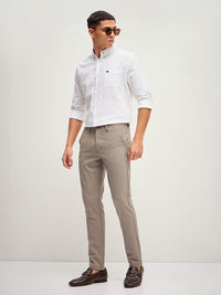 THE BEAR HOUSE Men Solid 4 Way Stretch Formal Trouser