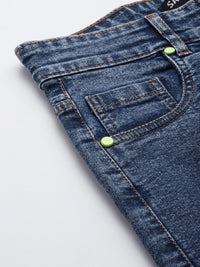 SASSAFRAS Women High-Rise Straight Fit Side Slit Jeans