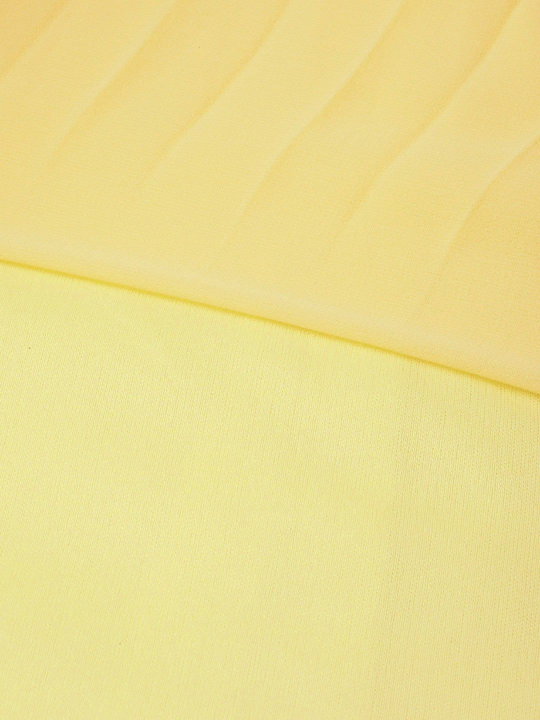 SASSAFRAS Yellow Accordion Pleated A-Line Dress