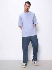Bewakoof Drop-Shoulder Sleeves Oversized Cotton T-shirt