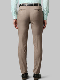 Raymond Men Brown Solid Slim Fit Formal Trousers