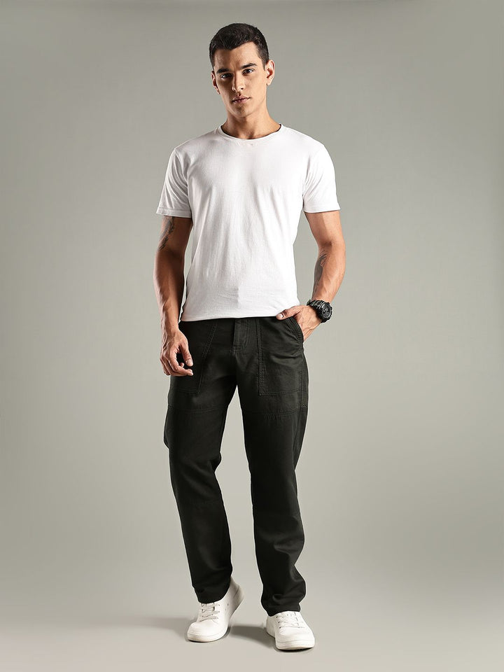 Thomas Scott Men Smart Relaxed Fit Mid-Rise Easy Wash Chinos