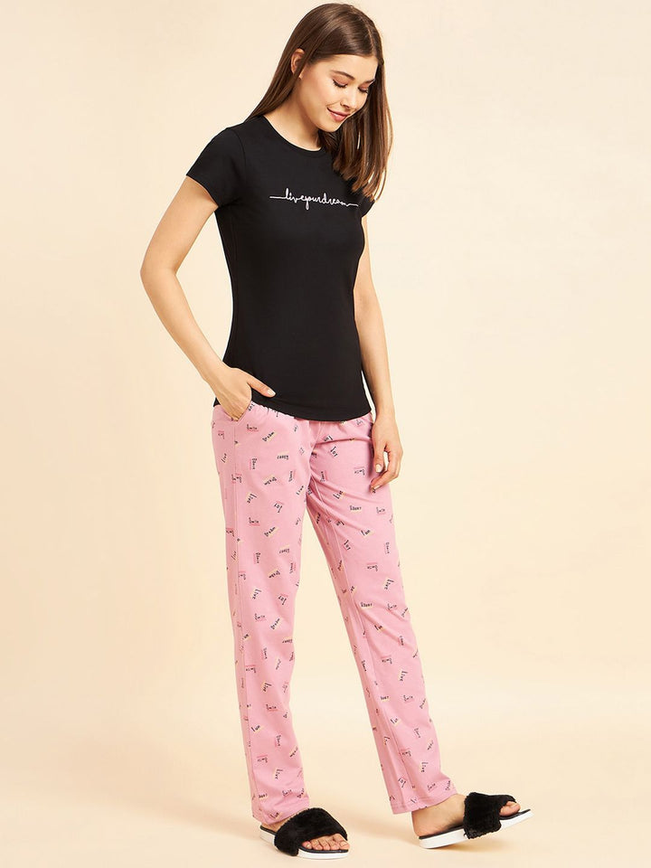 Sweet Dreams Geometric Printed Pure Cotton Night suit