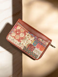 ZOUK Women Kutch Gamthi Classic Ethnic motifs Printed Fabric Zip Around Wallet