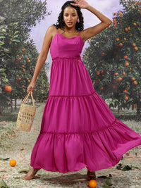 Tokyo Talkies Sleeveless Tiered Maxi Dress