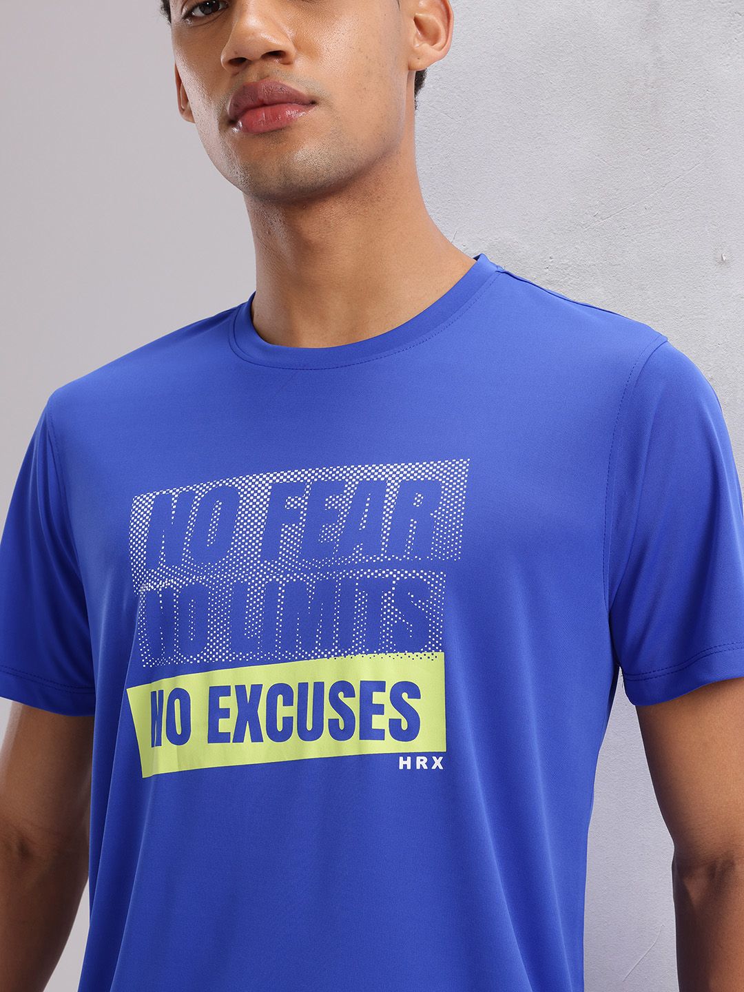 HRX by Hrithik Roshan Men Typography Printed Rapid-Dry Training T-shirt
