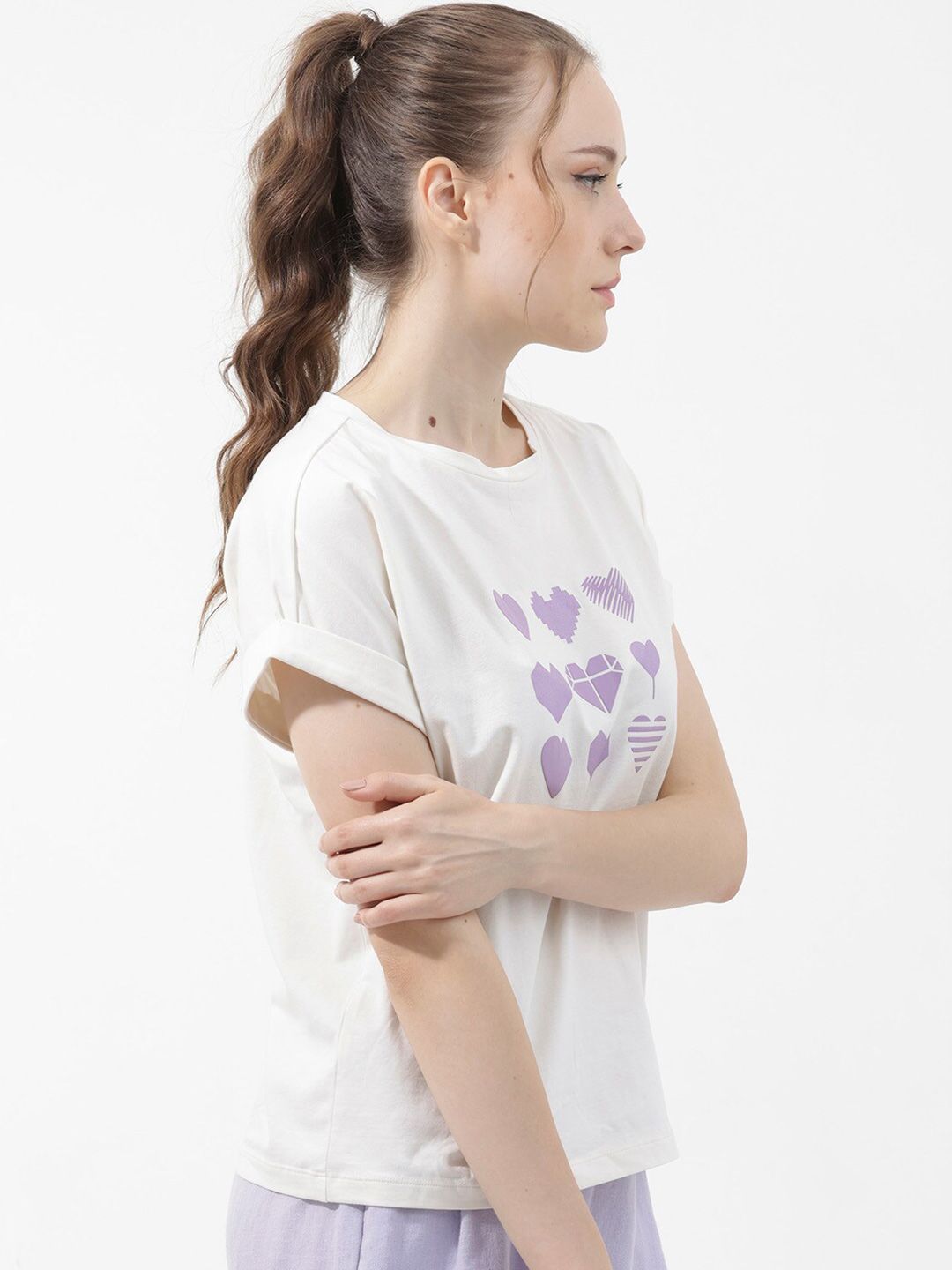 RAREISM Conversational Printed Extended Sleeves T-shirt