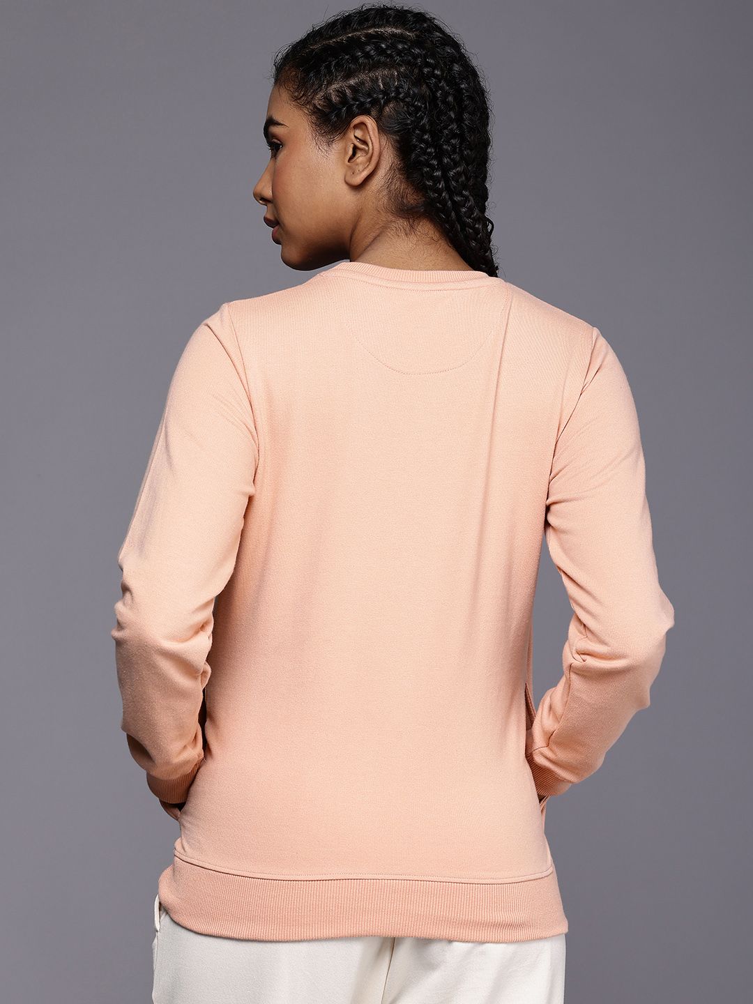 HRX by Hrithik Roshan Brand Logo Printed Knitted Sweatshirt