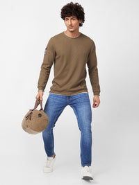 SPYKAR Slim Fit Full Sleeves Round Neck Cotton Sweatshirt