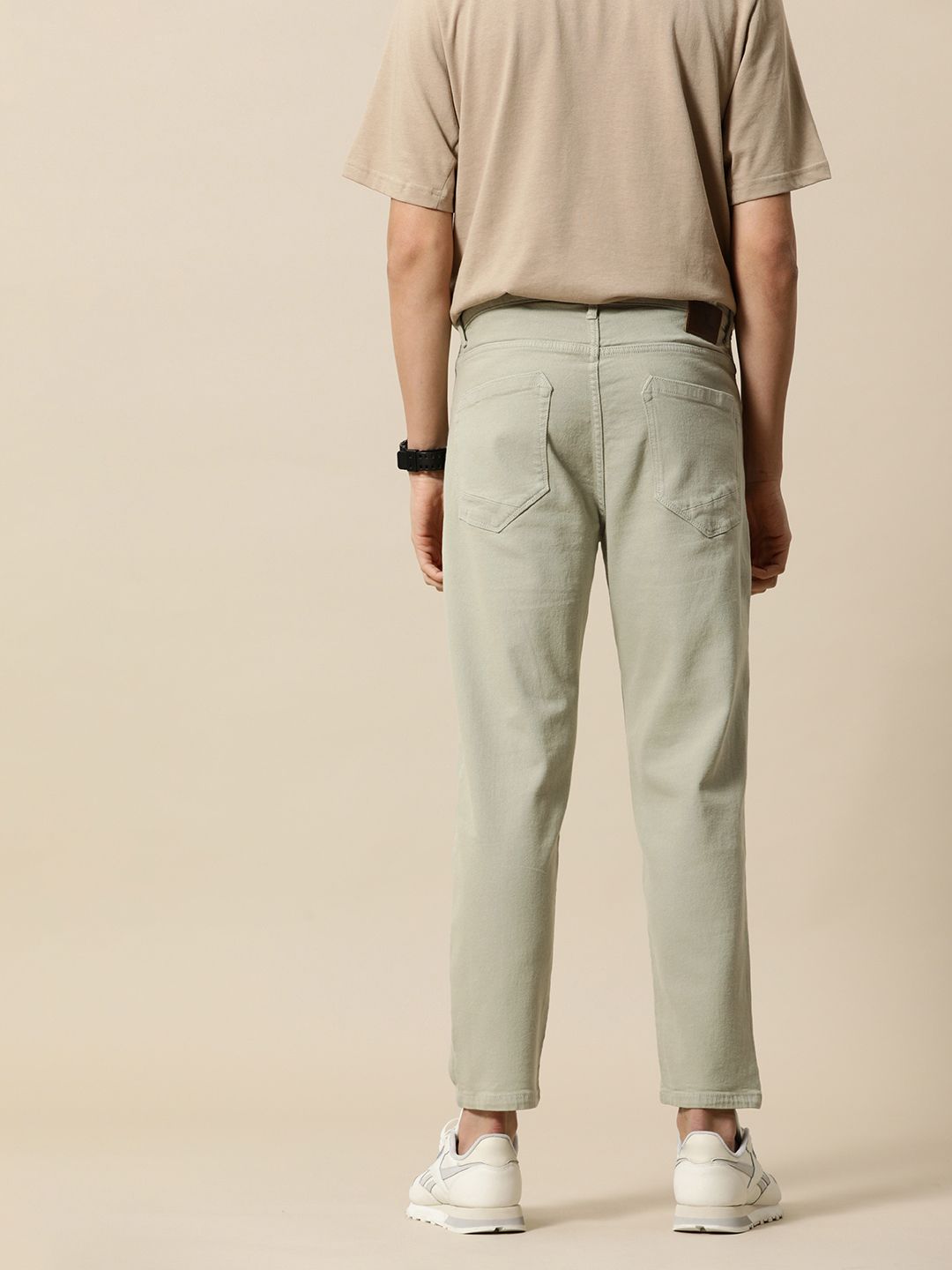 Mr Bowerbird Men Tapered Fit Stretchable Cropped Jeans