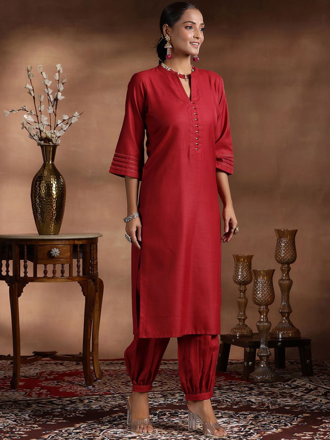 Libas Straight Kurta with Salwar & Dupatta