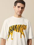 Mr Bowerbird Men Pure Cotton Liberal Fit Tiger Printed T-shirt