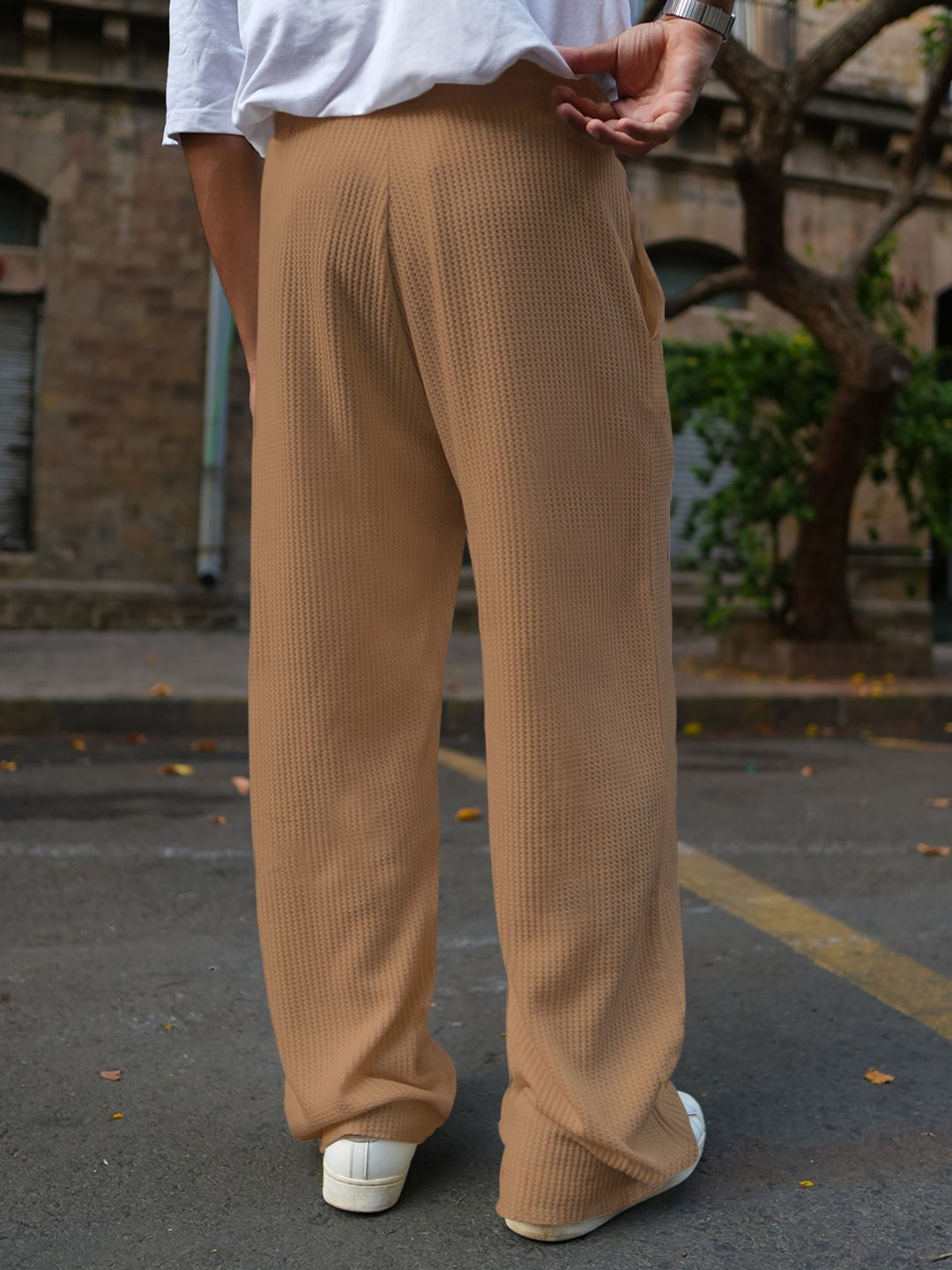 Powerlook Men Waffle Loose Fit Trousers