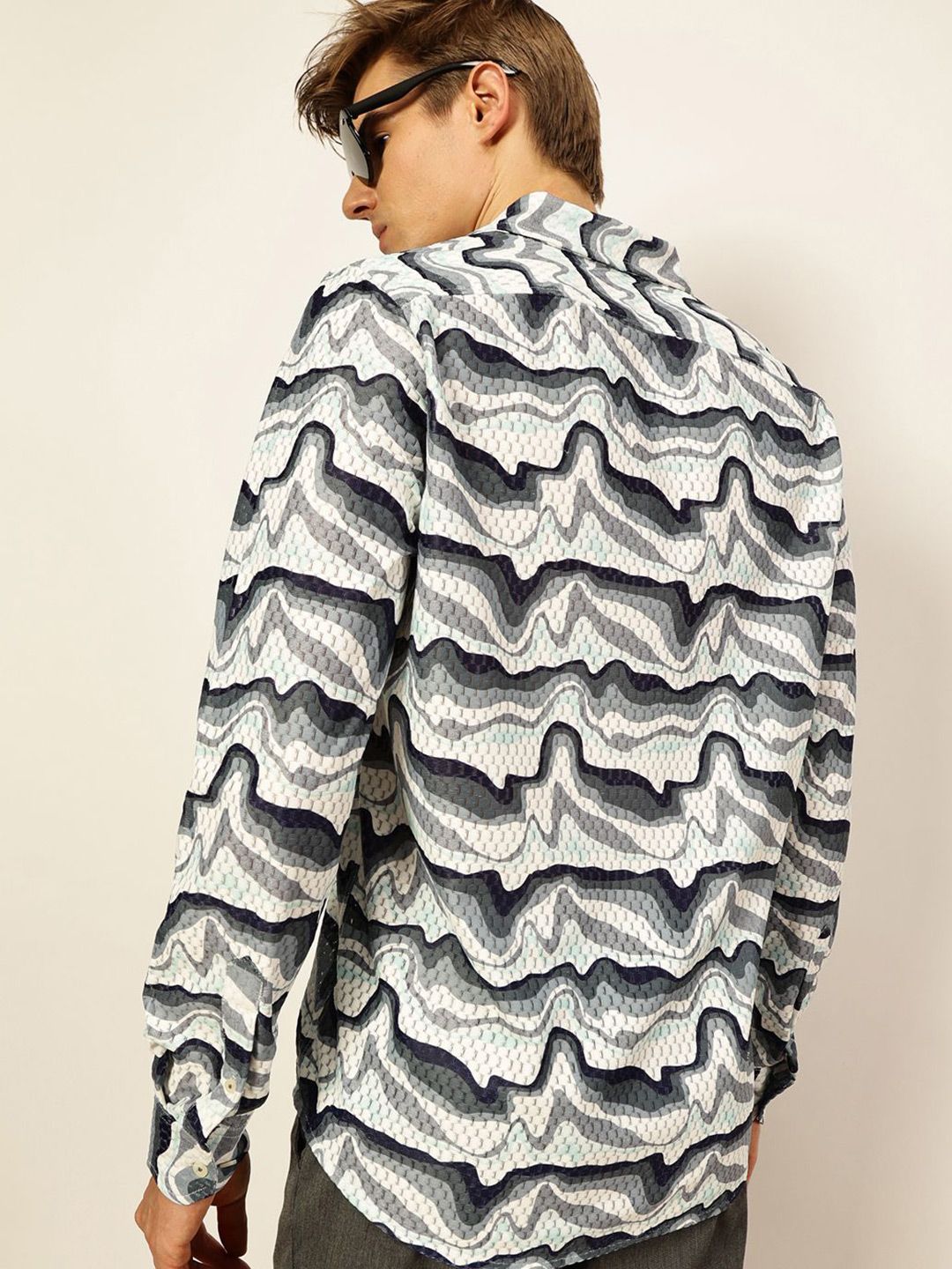 Thomas Scott Men Premium Slim Fit Opaque Printed Casual Shirt