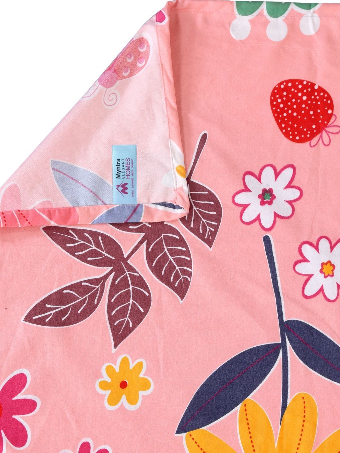 Myntra Elegant Homes Bercetak Bunga Warna Pic 300 TC Set Cadar Bujang 2.2 x 1.5 m