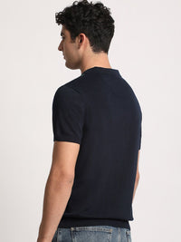 THE BEAR HOUSE Men Striped Regular Fit Cotton Polo Collar T-Shirt