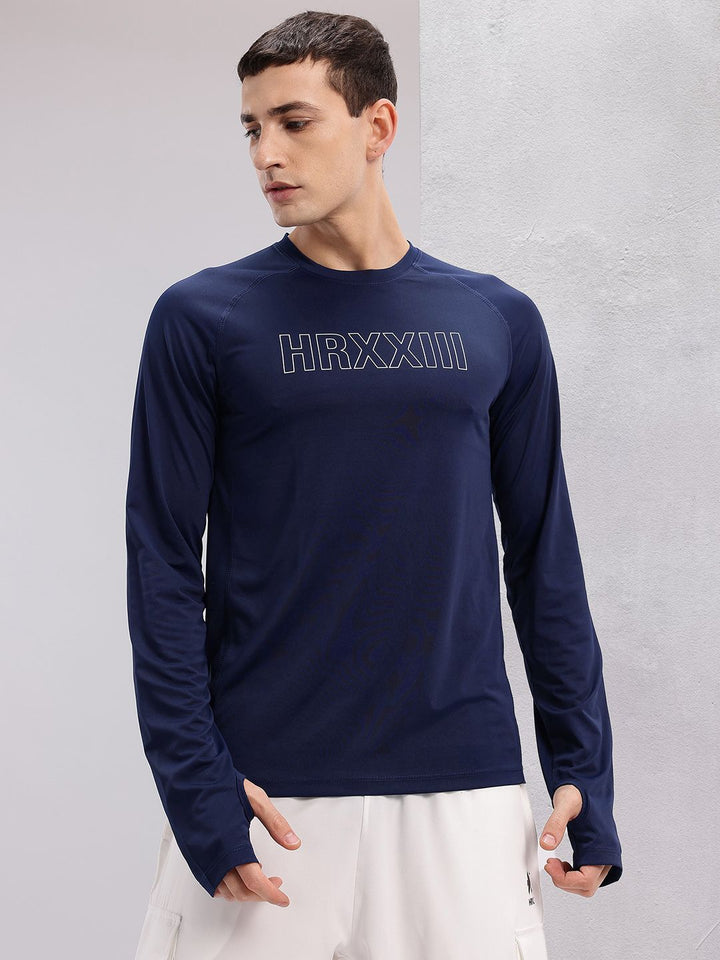 HRX by Hrithik Roshan Men Printed Rapid-Dry Training T-shirt
