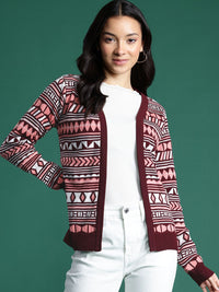 DressBerry Self Designed Front Open Sweater