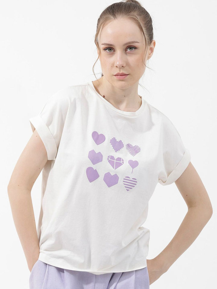 RAREISM Conversational Printed Extended Sleeves T-shirt