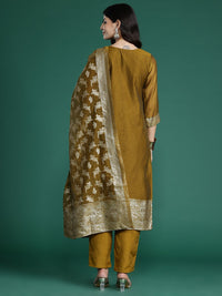 Indo Era Women Ethnic Motifs Woven Design Kurta with Trousers & With Dupatta