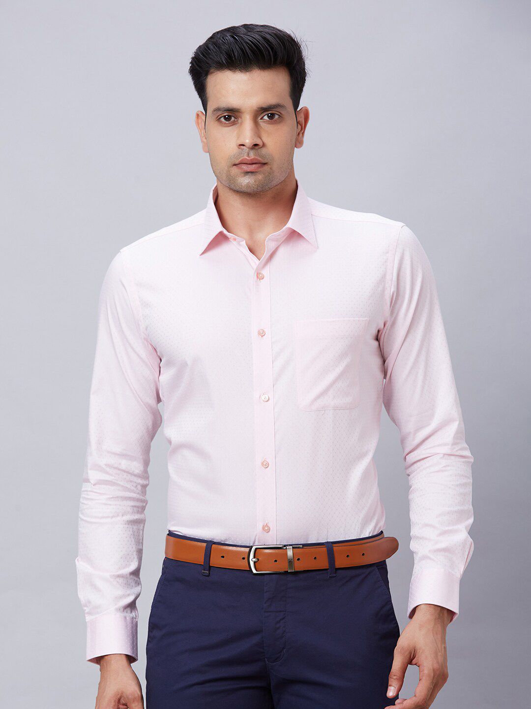 Raymond Self Designed Pure Cotton Slim Fit Formal Shirt