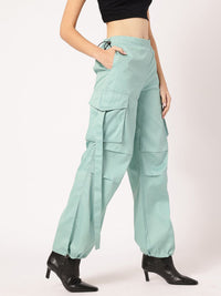 DressBerry Women Laid-Back Luxe Parachute Trousers