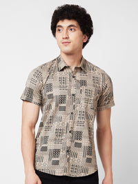 SPYKAR Abstract Opaque Printed Cotton Casual Shirt