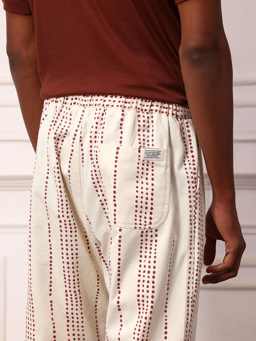 Mr Bowerbird Men Striped Pure Cotton Regular Trousers