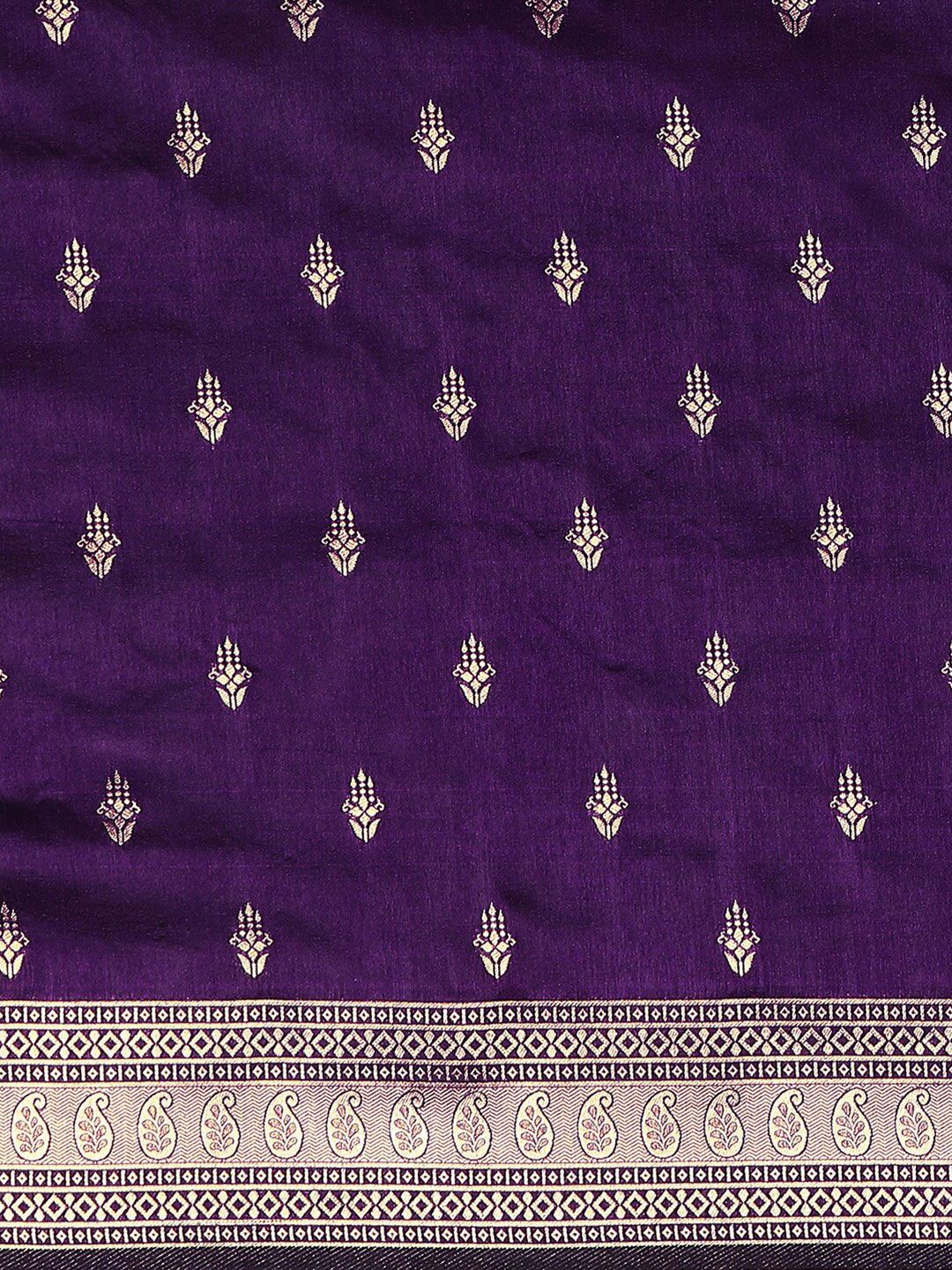 Mitera Ethnic Motifs Zari Silk Blend Banarasi Saree