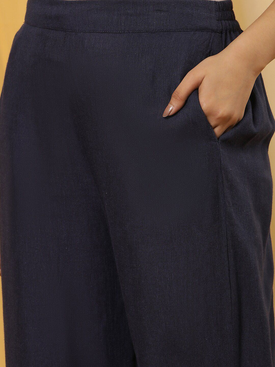 W Women Mid-Rise Parallel Ethnic Trousers