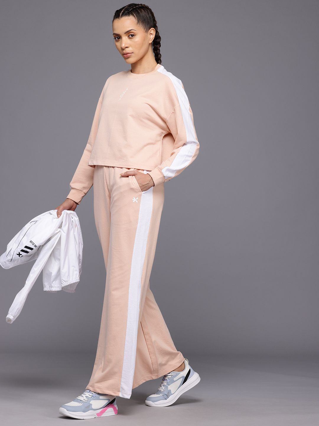 HRX by Hrithik Roshan Striped Detail Lifestyle Tracksuit