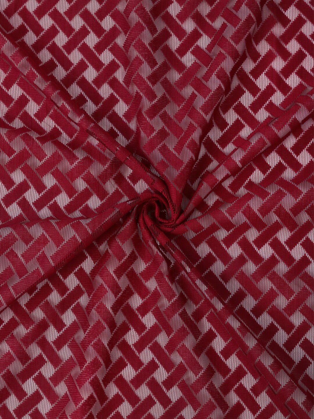 HOSTA HOMES Maroon Geometric Door Curtain