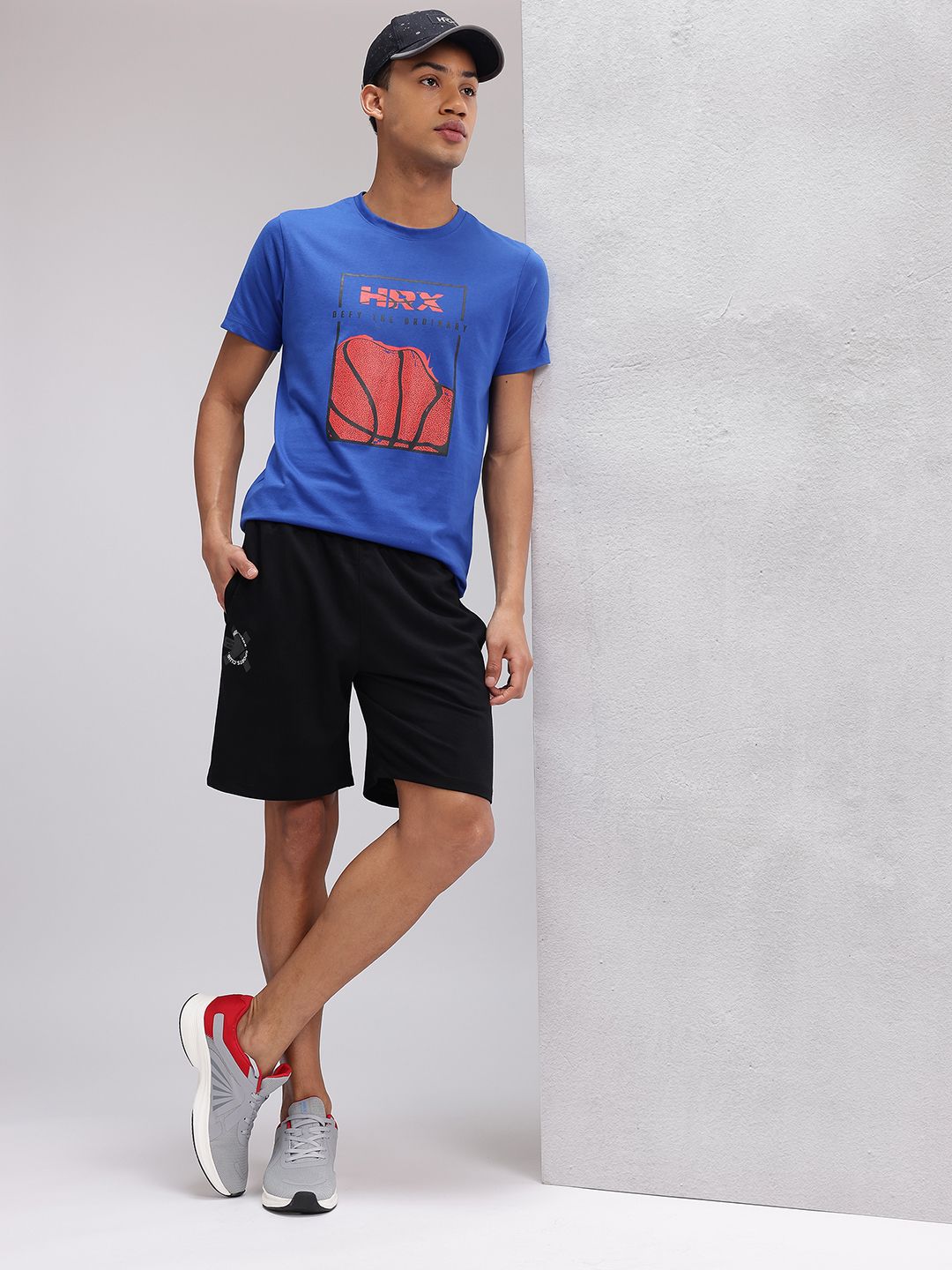 HRX by Hrithik Roshan Lifestyle Spider-Man Print Indigo T-shirt