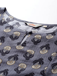 Anouk Floral Printed Keyhole Neck Indie Florals Kurta