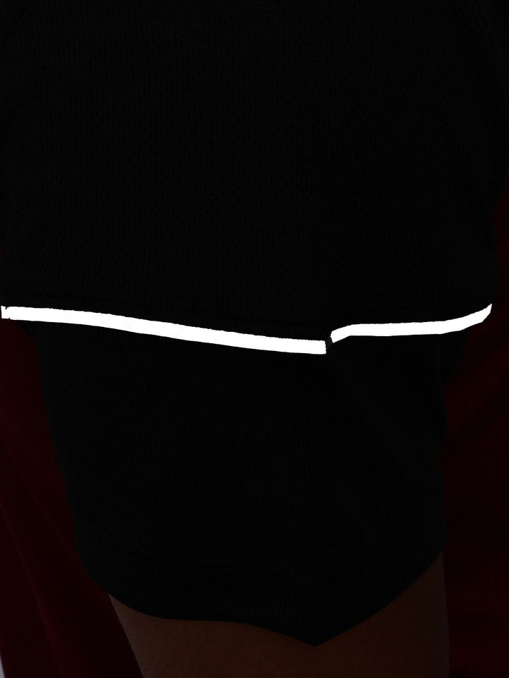 HRX by Hrithik Roshan Colourblocked Henley Neck Reflective Detail Running T-shirt