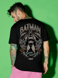 Bewakoof Black Batman Printed Pure Cotton T-shirt