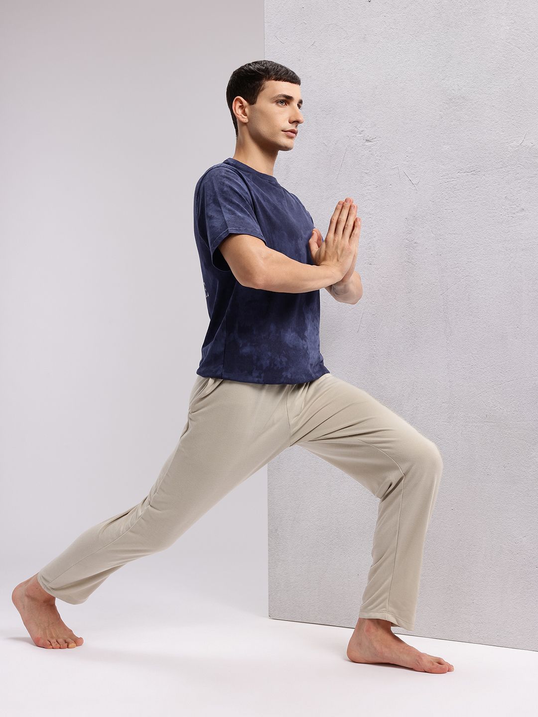 HRX by Hrithik Roshan Printed Washed Effect Pure Cotton Yoga T-shirt