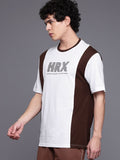 HRX by Hrithik Roshan Colourblocked & Brand Logo Print Lifestyle T-shirt