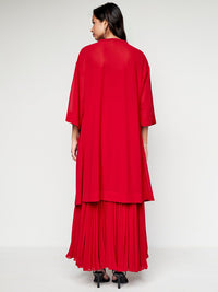 AND Sequined Shoulder Straps Fit & Flare Maxi Dress With Shrug