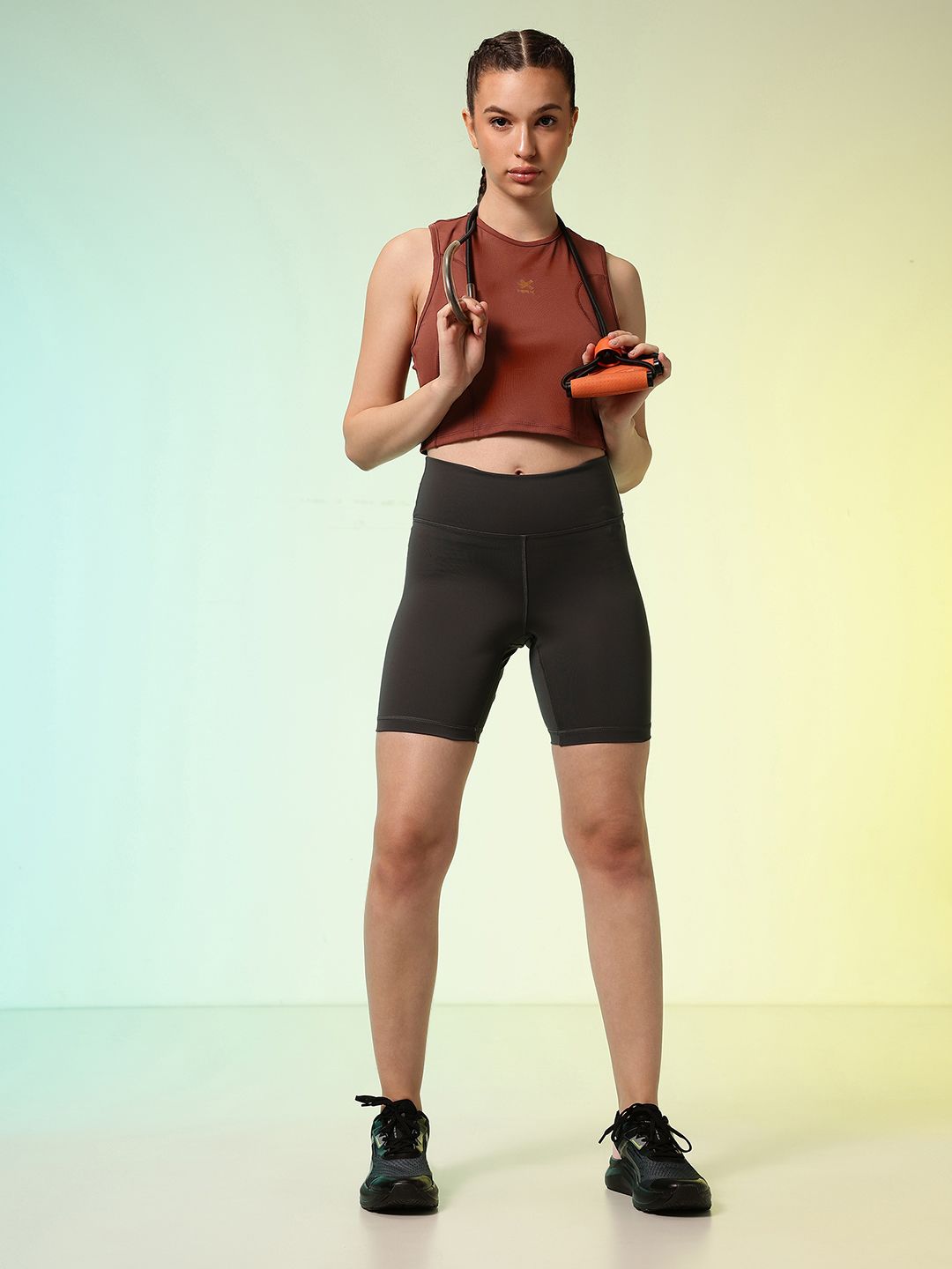 HRX by Hrithik Roshan ACTIVE-GODDESS Racer back Rapid Dry Training Tank Crop Top