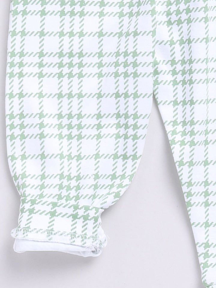 Moms Love Infant Boys Checked Pure Cotton Shirt with Joggers