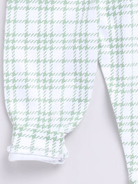 Moms Love Infant Boys Checked Pure Cotton Shirt with Joggers