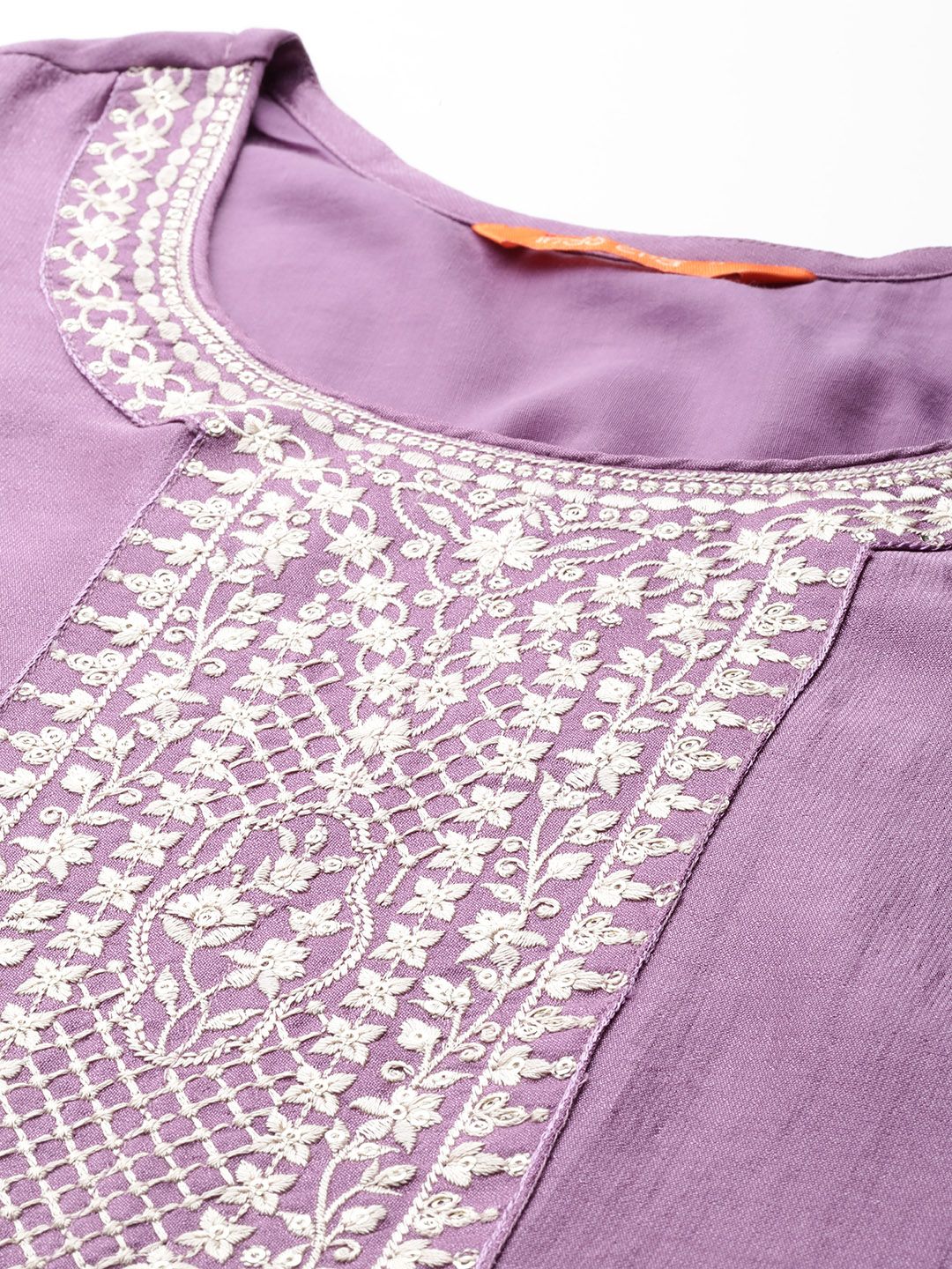 Indo Era Floral Embroidered Regular Sequinned Kurta with Trousers & Dupatta