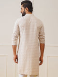 Jompers Ethnic Motifs Embroidered Mandarin Collar Straight Kurta