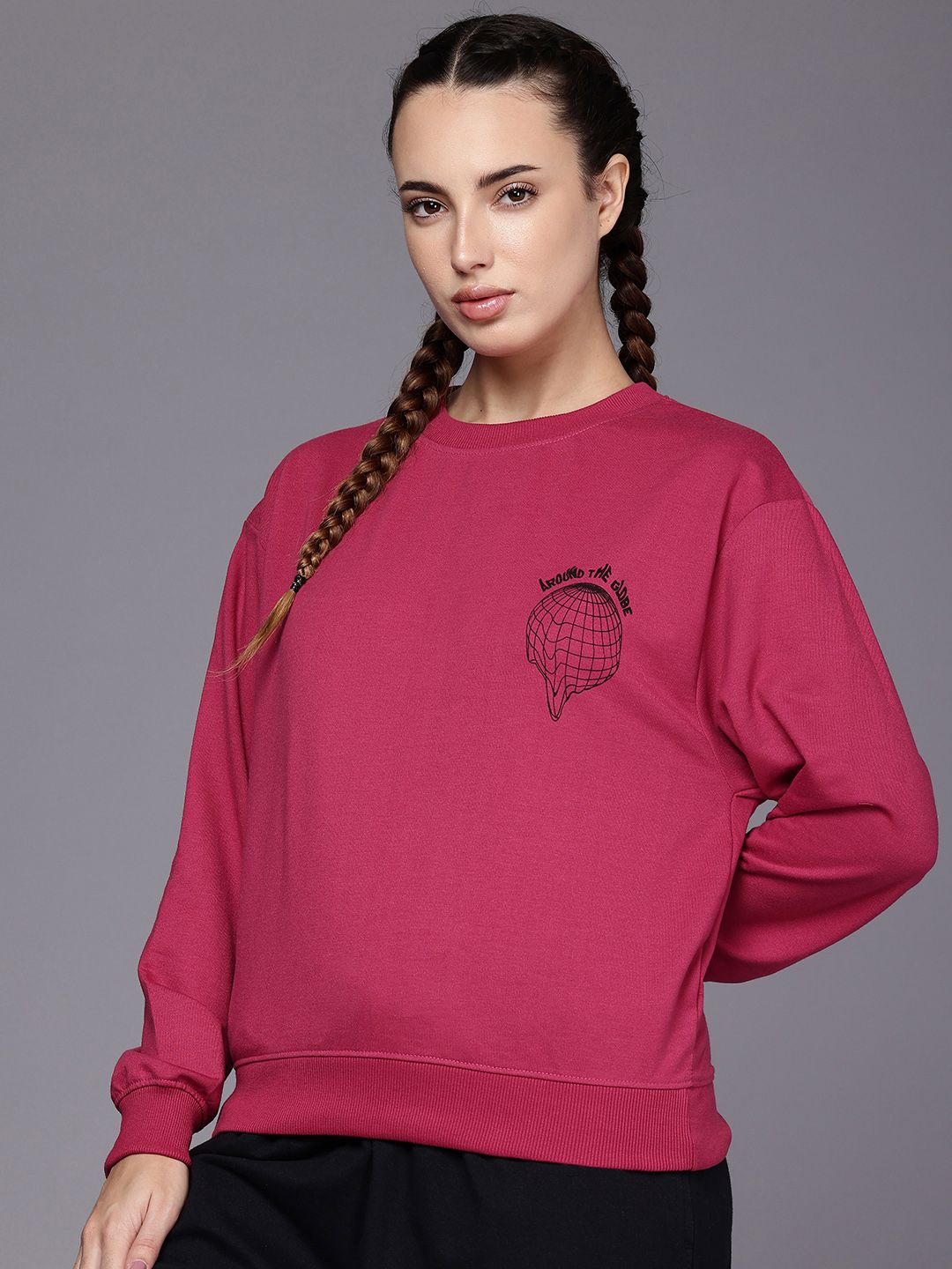 HRX by Hrithik Roshan Naturetherapy Graphic Printed Outdoor Sweatshirt