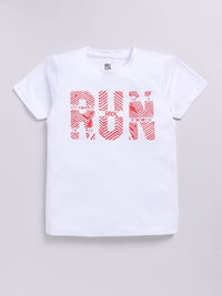 HRX by Hrithik Roshan Boys Typography Printed Rapid-Dry T-shirt